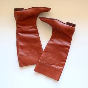 J.Crew Booker Caramel / Cognac Brown Leather Tall Boots Size 7